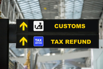 customs sign re-enter country